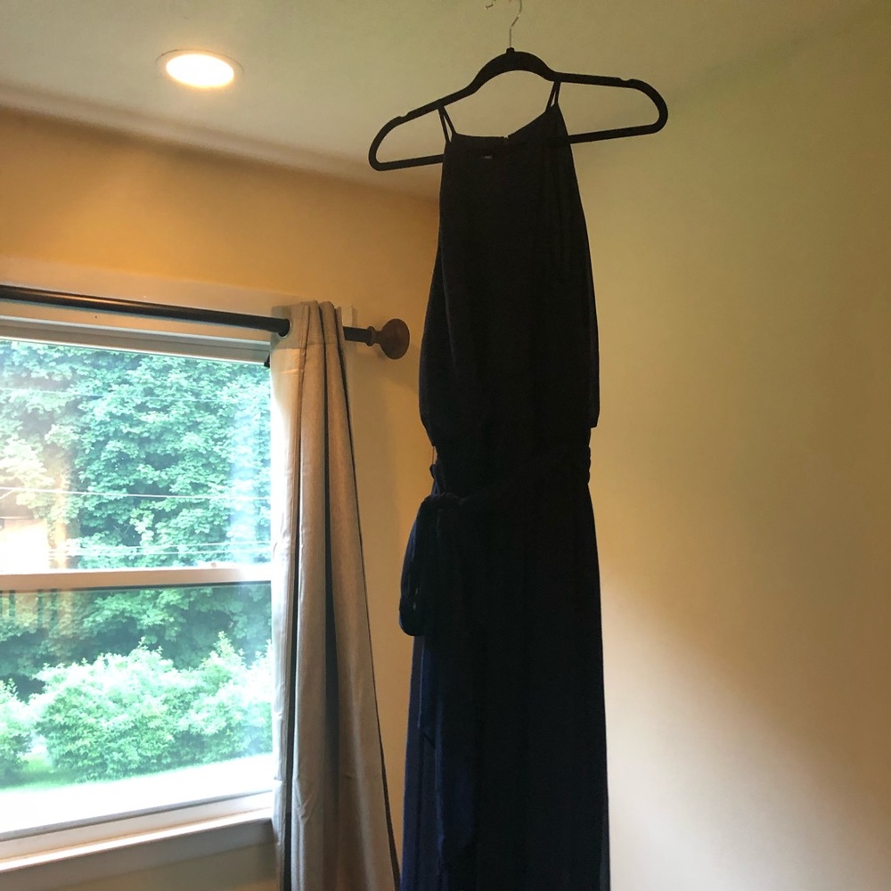 Classy Navy Blue Donna Morgan Dress